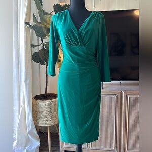 Ralph Lauren - 3/4 sleeve body-con midi dress